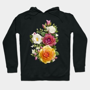 Elegant Rose Bouquet Hoodie